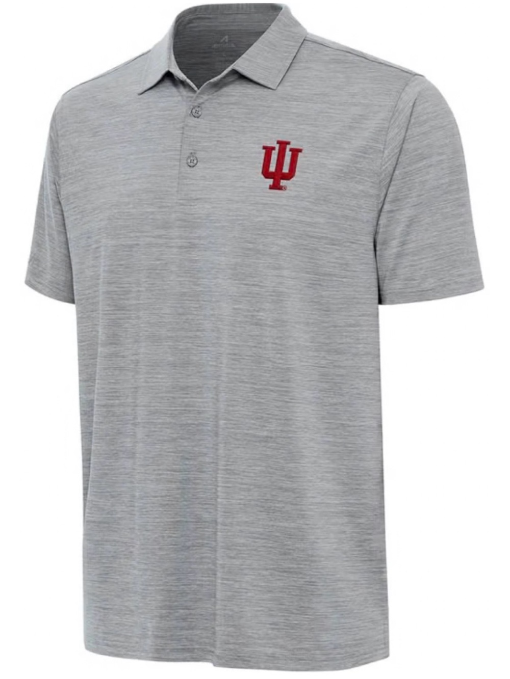 New - Indiana Hoosiers Gray Short-Sleeve Polo Shirt Size Large
